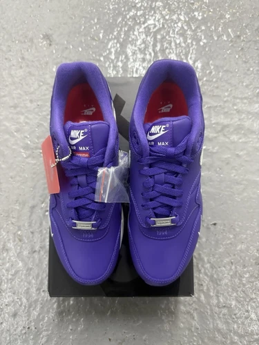 Nike Air Max 1 Supreme Violet Uk Taille 8,5 US 9,5 Neuf sous blister ✅