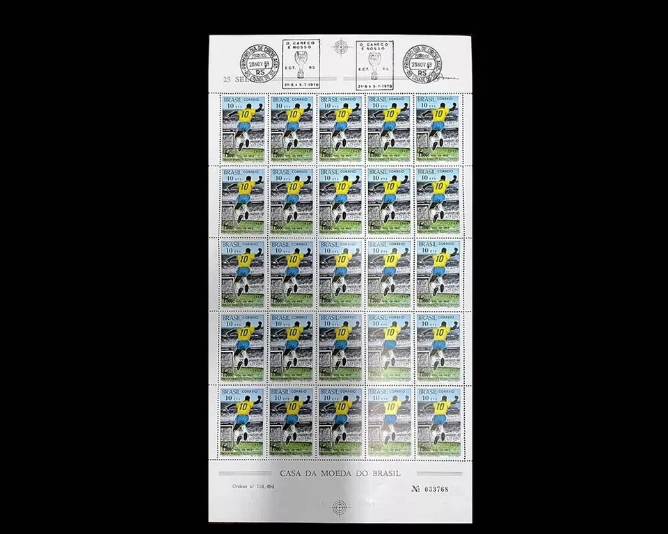 Pelé Football Brazil Soccer 1969 Edson Arantes Mi 1238 Sn 1144 Yt 914 RHM 658 - Image 4 of 4