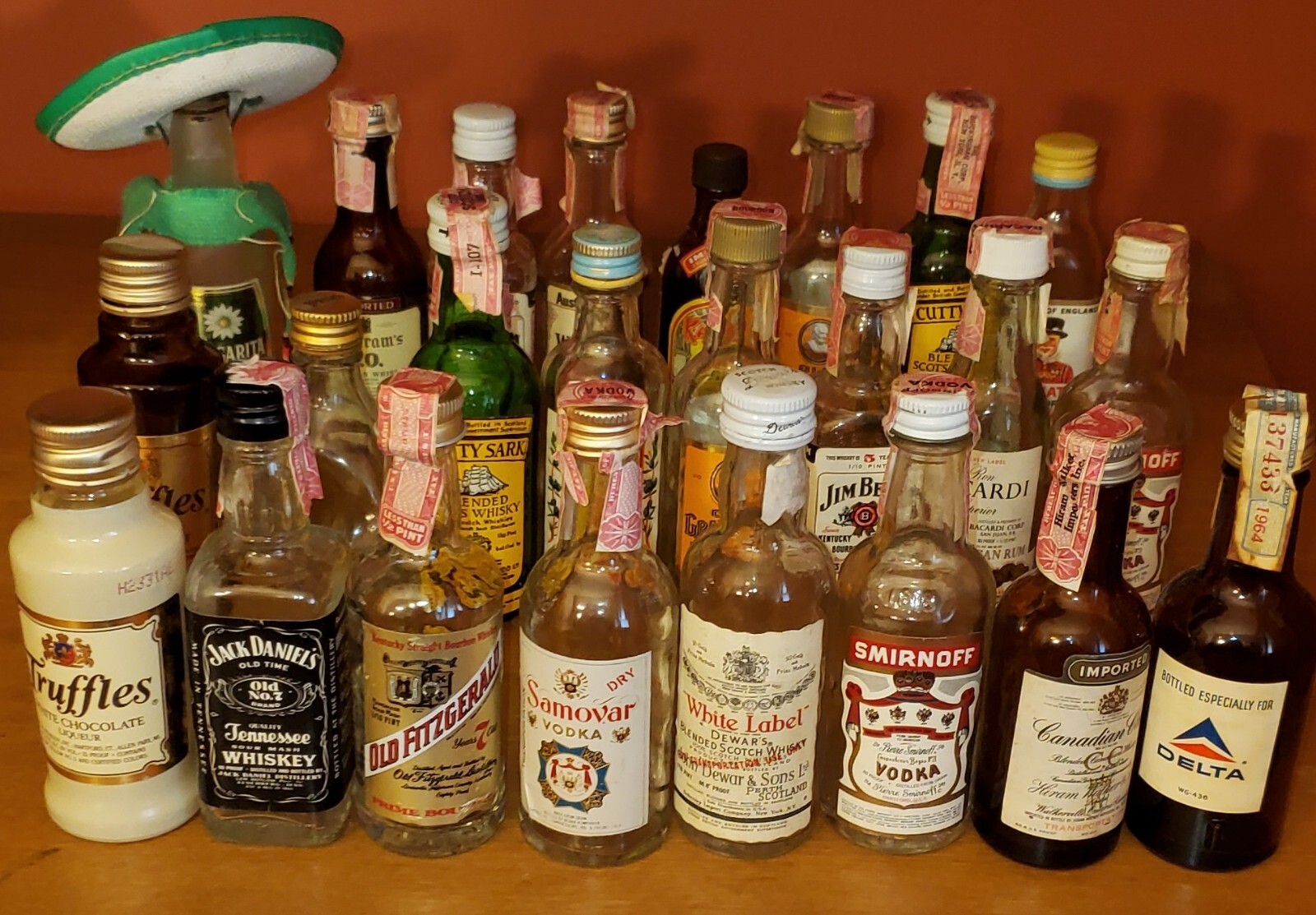 Lot Of 24 Vintage Empty Mini Glass Alcohol Liquor Miniature Bottles. DV eBay