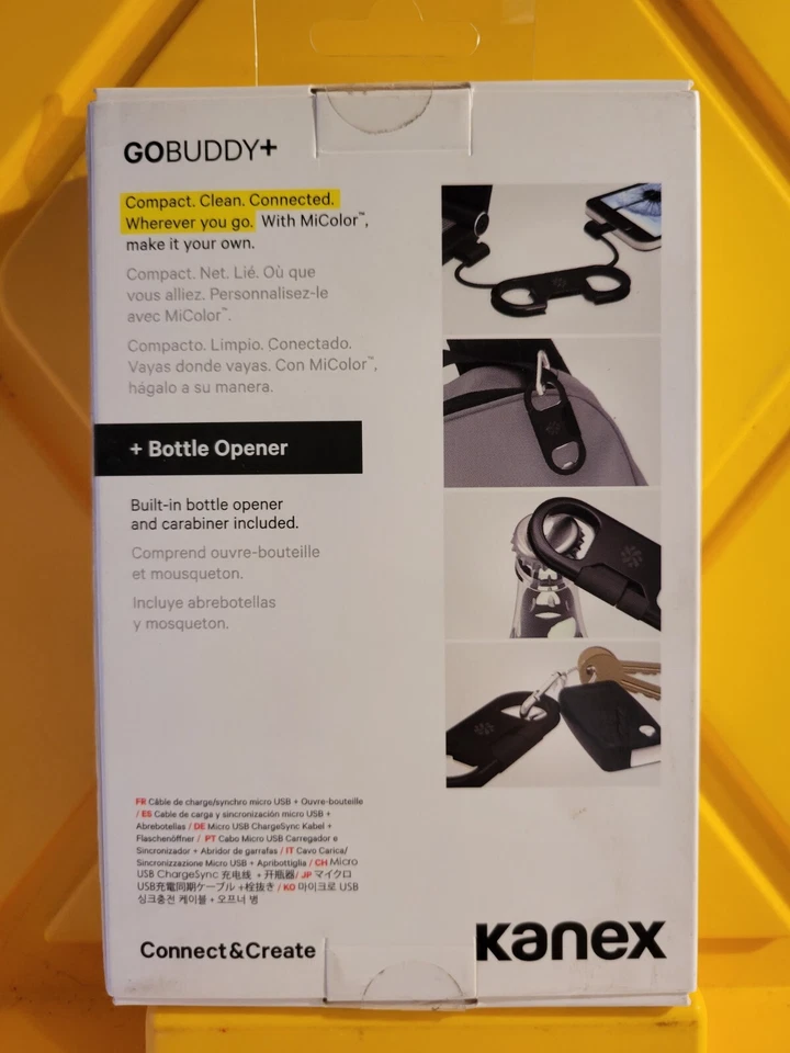 Cabo Kanex micro USB para USB portátil 8,2" com abridor de garrafa para telefones Android - Imagem 2 de 3