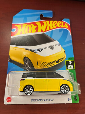 Hot Wheels Volkswagen ID Buzz Yellow #173 - 2023 HW Green Speed A55