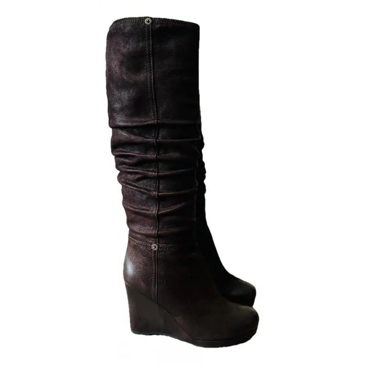 Women’s Prada Leather Knee High Slouch Boots- Siz… - image 4