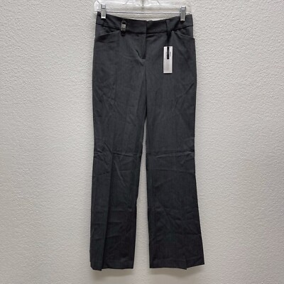 EXPRESS $70 Womens Size 0 Gray LOW RISE FLARE EDITOR PANTS NEW Slacks Business
