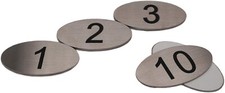 NanTun 304 Stainless Steel Engraved Oval Table Numbers Pubs Restaurants Club
