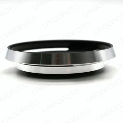 LINGOFOTO 40.5mm Silver Metal Tilted Vented Lens Hood shade For digital lens 40.5mm