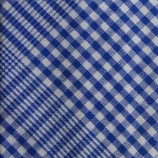 Skinny Blue White Plaid Tartan Cotton Tie Bow tie Pocket Square