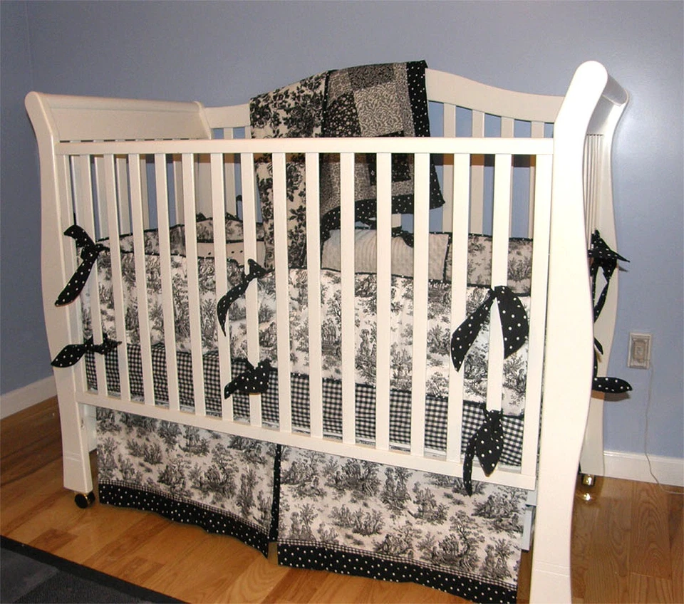 Tela para inodoro Jamestown 100 % algodón - negra/blanca - envío de tarifa plana de $9,95 Foto 3 de 4