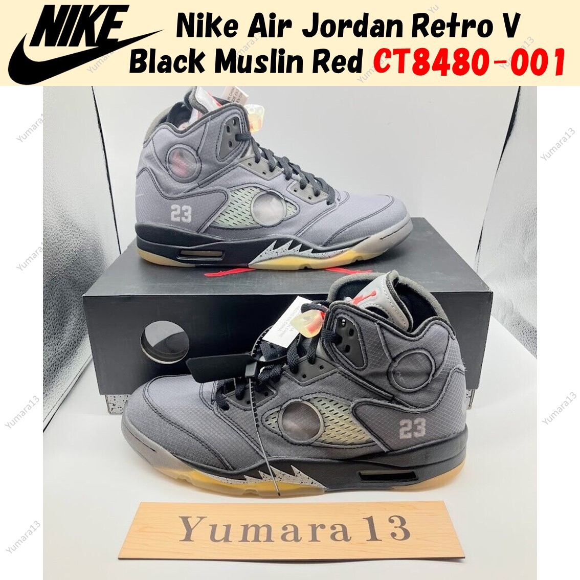 Size 5 - Jordan 5 Retro SP x Off-White Mid Muslin for sale  display picture 1