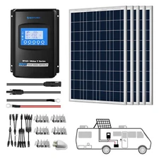 Van-Life Power 500W 12V  Poly Solar RV Kits, 40A MPPT Charge Controller
