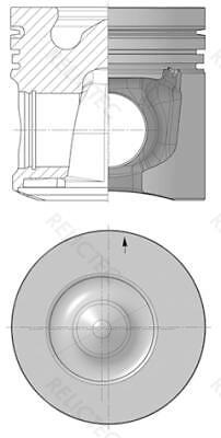Piston With Rings 40403600 for Perkins 3707998 131204 T415098 