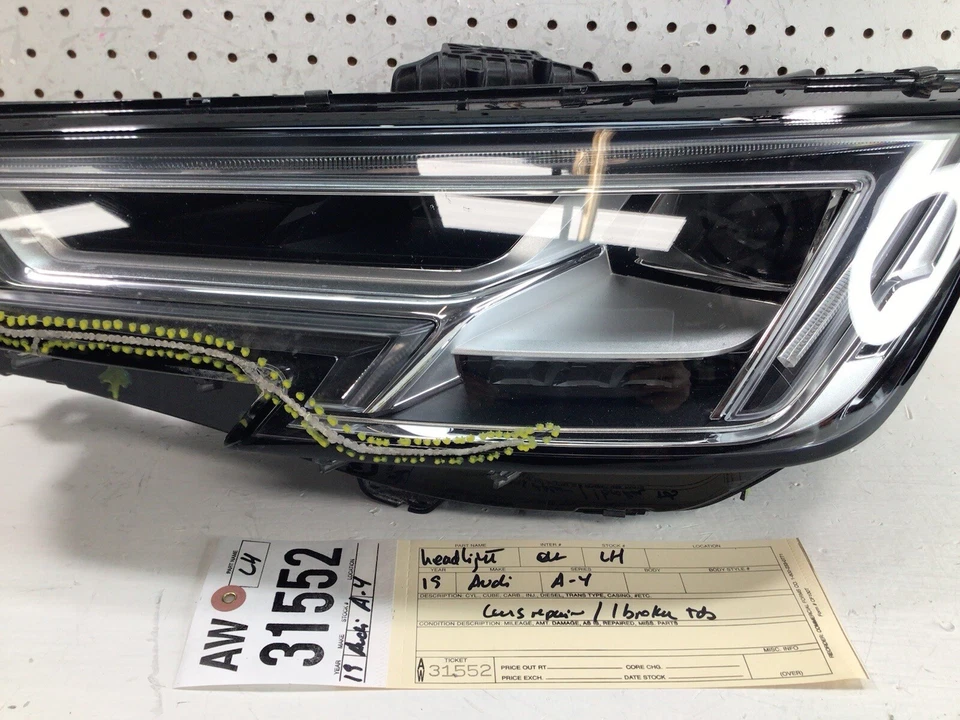 2017 2018 2019 AUDI A4 A-4 LÂMPADA DE FAROL LED DO LADO ESQUERDO LENTE OEM REPARADA - Imagem 4 de 4