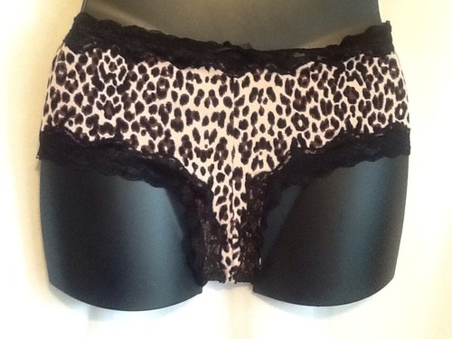 NWT Paramour Cotton Blend Tanga Plus Size Panties Lace PURPLE ANIMAL PR CAT New - Picture 7 of 7
