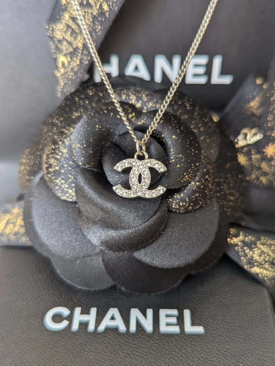 CHANEL, Jewelry, Soldchanel Double C Crystal Necklace