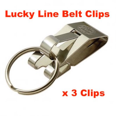 Lucky Line Secure-A-Key Belt Key Clips x 3 -Slip Through -FREE POST LUL40501