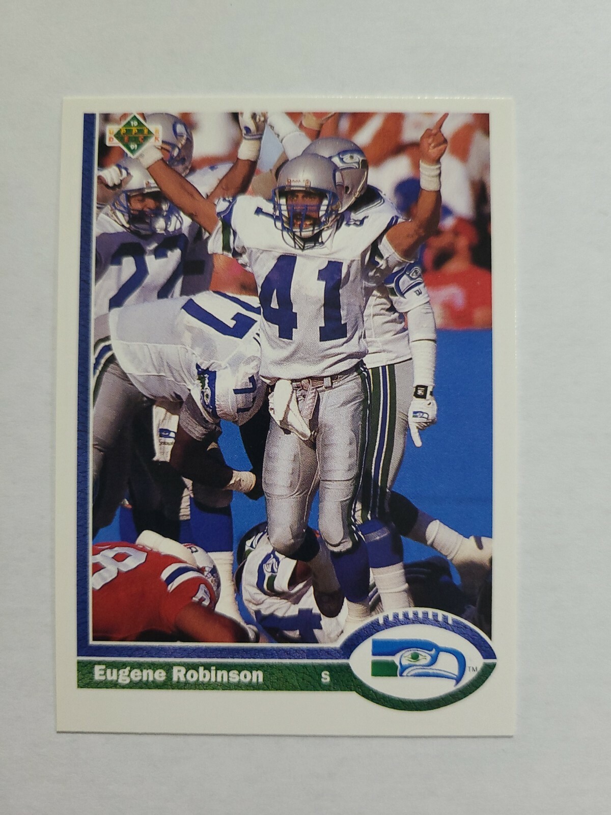 EUGENE ROBINSON 1991 UPPER DECK FOOTBALL CARD # 120 E1920