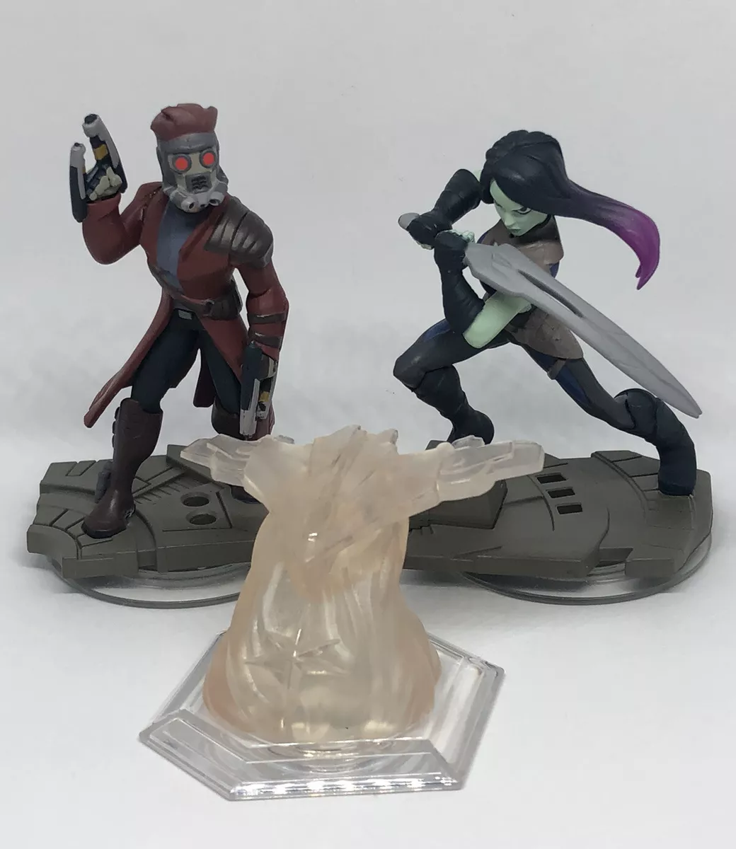 Disney Infinity 2.0 Marvel Guardians Of The Galaxy Star Lord Gamora +  Crystal