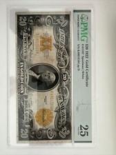 VERY NICE Bold & Crisp VF+ 1922 $20 GOLD CERTIFICATE! PMG 25! FREE SHIP! 61860