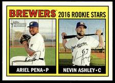 2016 Topps Heritage - Rookie Stars #170 Ariel Pena, Nevin Ashley (RC)