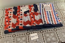 Nine Assorted Patriotic Themed Bandanas 21 In Square Red White Blue Stars NWT