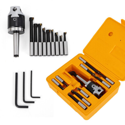 2X 2Inch 50mm F1 Type Boring Head 12mm Lathe Boring Bar Milling Holder For Mt2 Mt3 R8 Milling Machine Tools
