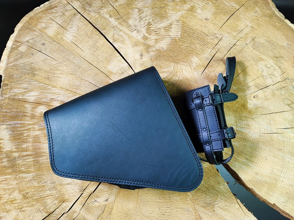 Bolsa de motocicleta limpa Blackline preta adequada para quarenta e oito Harley ORLETANOS - Imagem 2 de 4