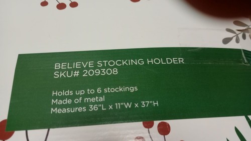 Rot Holz Believe Strumpf Halter Ständer Urlaub - Bild 3 von 4