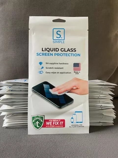 SIMPLE Protector de Pantalla de Vidrio Líquido Universal Limpieza para Teléfonos y Relojes Foto 2 de 3