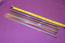 12 6 sets / pairs Boye Bates Metal long 14" Knitting Needles Size 6 7 8 Lot N