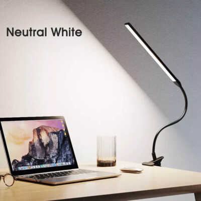 LED Desk lamp with Clamp, Swing Arm Architect Task Table Lamps with USB, Black