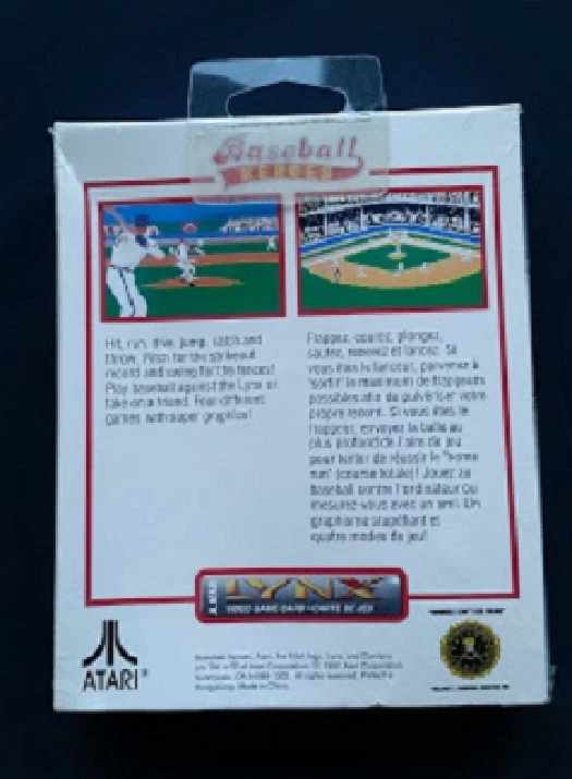 BASEBALL HEROES  Atari Lynx NEW Factory Sealed Damaged Box - Image 2 of 2