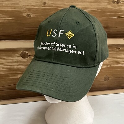USF MS in Environment Management Hat Cap Strap Back Green Outdoors Adj Men