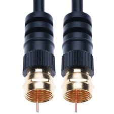 Aerial Cable with Male F-F Pin Connectors for TV Satellite Sat Freesat Sky Virgi