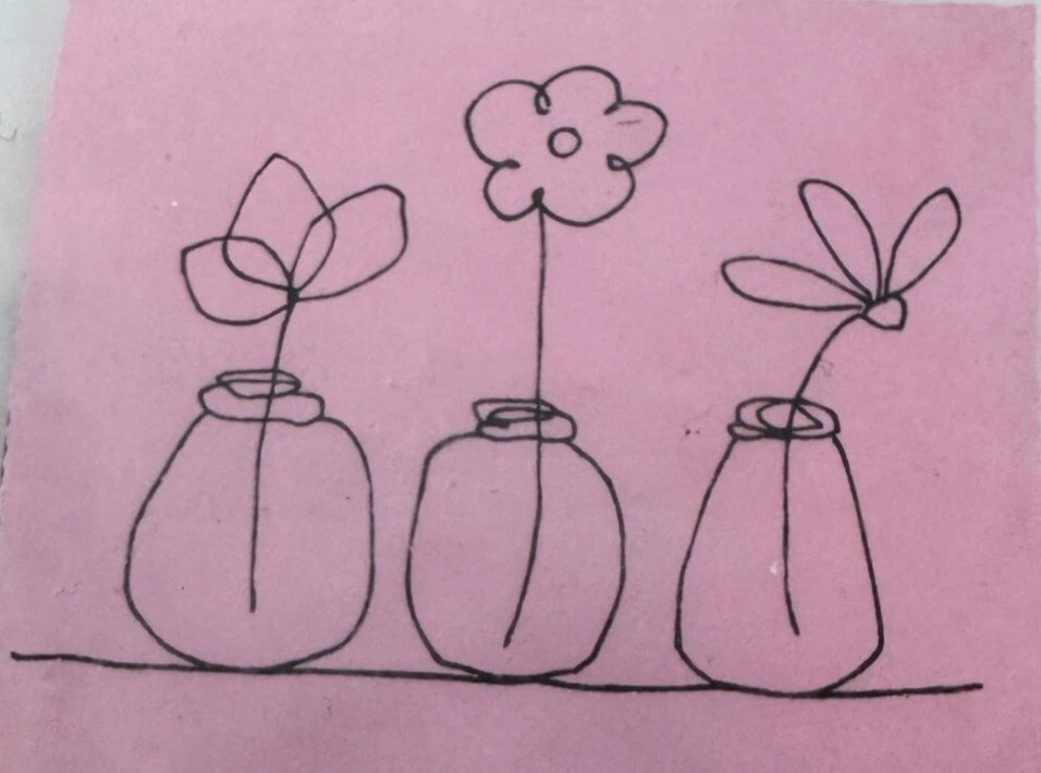 Штамповка Bella резиновый штамп 3 прихоти цветы вазы причудливый Spring карта делает - Изображение 2 из 4