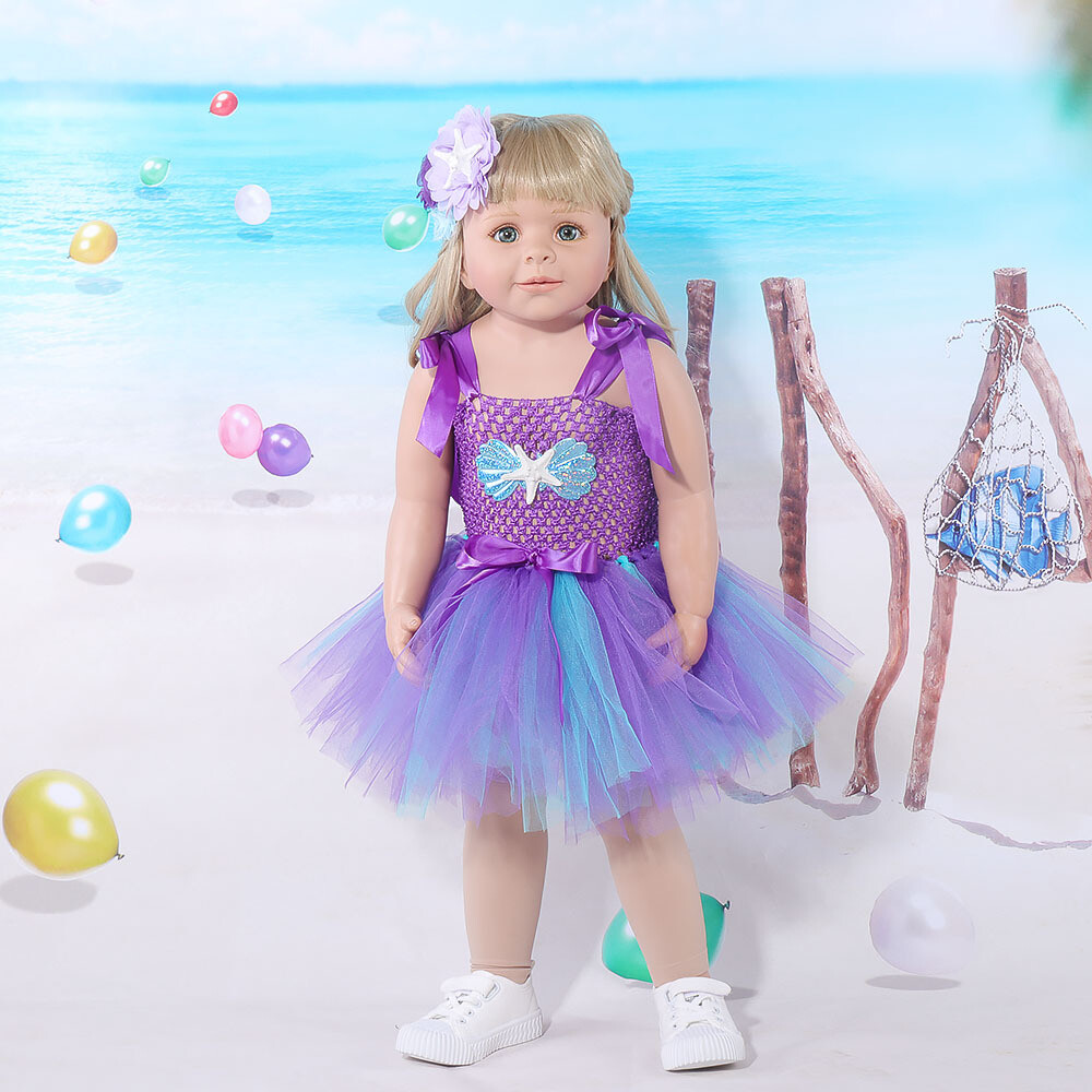 Mermaid performance fluffy skirt oneyearold princess dress skirt eBay