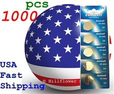 1000 piece X CR2032 2032 LM2032 BR2032 3V Elite Quality Card Lithium Battery