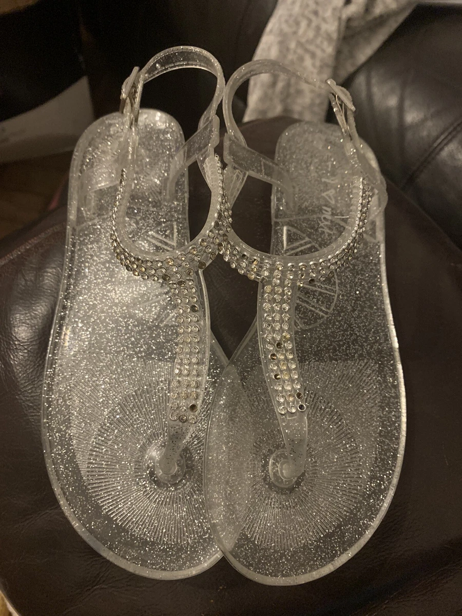 Sparkly thong sandals clearance