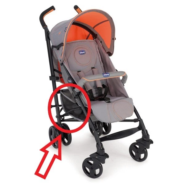 Cestino Passeggino Liteway Chicco Portaoggetti Grigio Ricambio Originale - Immagine 2 di 2