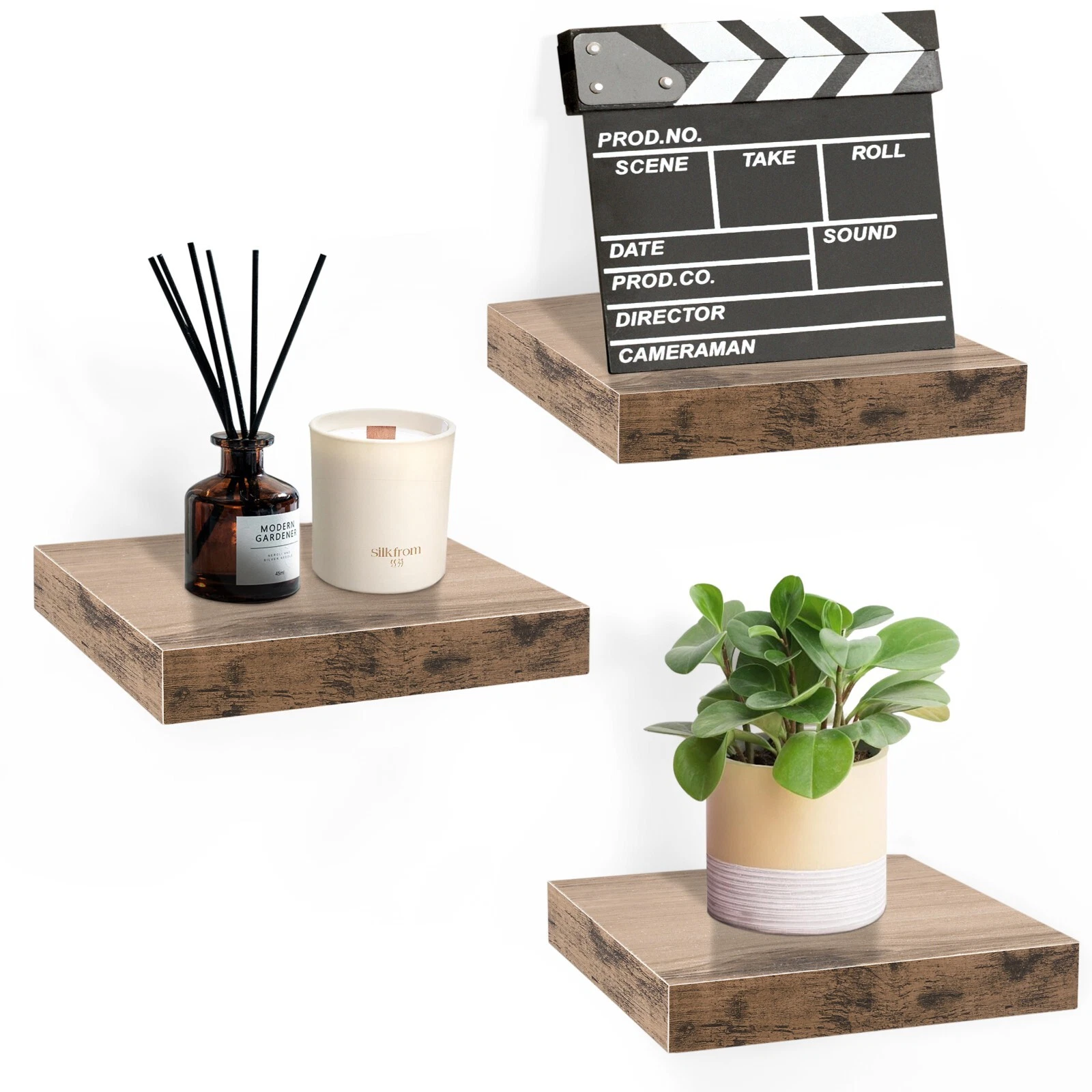 Sorbus wall hanging floating shelf for home and more