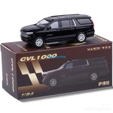 CR Masdi 1:64 Black Suburban Full Size SUV Sports Model Diecast Metal Car