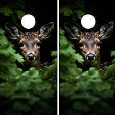 FADEPROOF Cornhole Board Wraps Laminated / Wild Doe