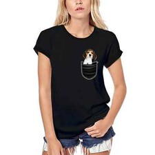 ULTRABASIC Femme Tee-Shirt Bio Beage Dans Votre Poche Beage In Your Pocket