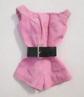 Vintage Barbie 1962 Pak Pink Scoop Neck Playsuit & Wide Black Belt