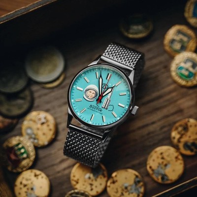 Vostok Juri Gagarin - Aqua Blue Dial - Vintage Soviet Wrist Watch (Mechanical)