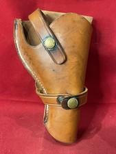 Vintage Brauer Bros. Mfg Co St Louis H37 Large Revolver Holster Brown Leather RH