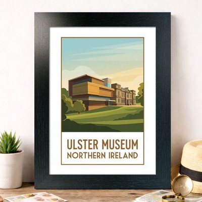 Ulster Museum, Northern Ireland Travel Poster Giclee Art Print