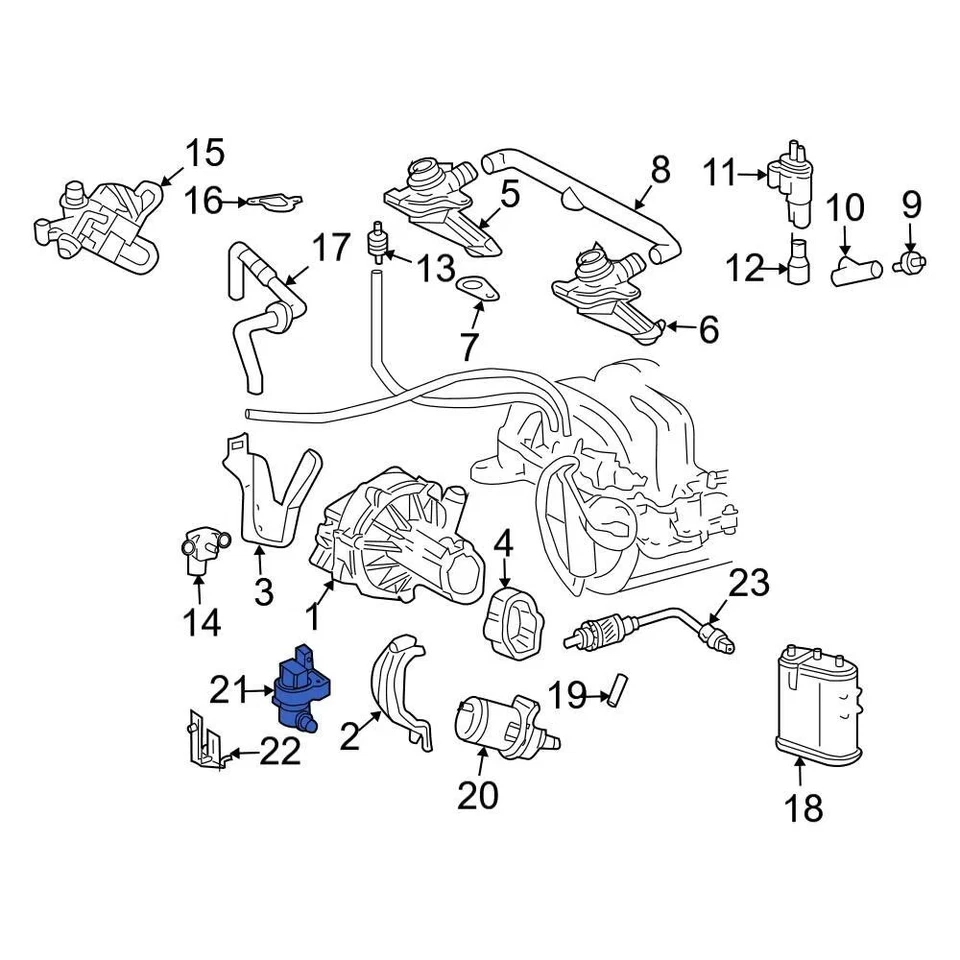 For Mercedes-Benz SL63 AMG 09-12 Mercedes-Benz Vapor Canister Purge Solenoid Foto 2 de 4