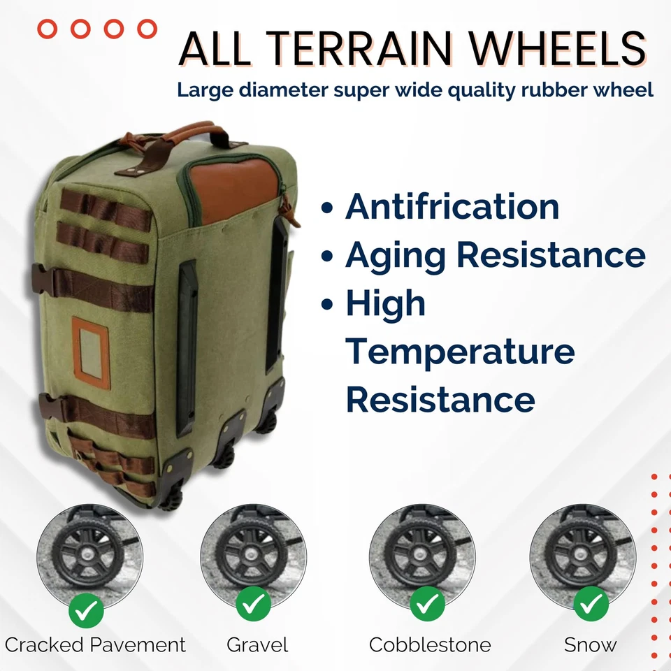 Bolso de mano de cabina de lona de 19 pulgadas Capitán América inspirado en el ejército de colección - Oliva... Foto 4 de 4