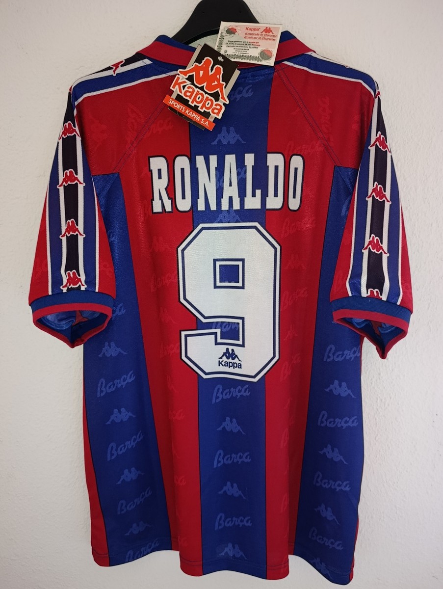 FC BARCELONA 1996-1997 BNWT Ronaldo 9 camiseta shirt trilot