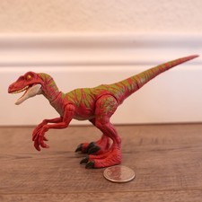 Jurassic World Camp Cretaceous Savage Strike Velociraptor Red Dinosaur
