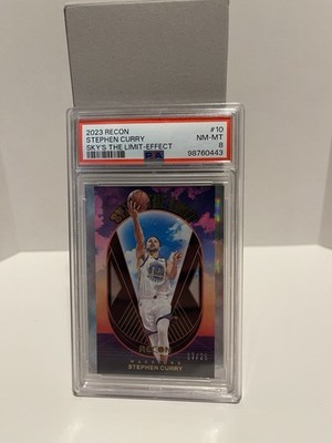 Panini Recon 2023-24 Stephen Curry Sky's the Limit Effect #10 PSA 8 /25